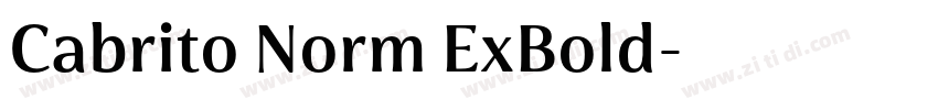 Cabrito Norm ExBold字体转换